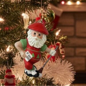 Fore! The Holidays! "St. Nick Open" Golfing Santa Ornament